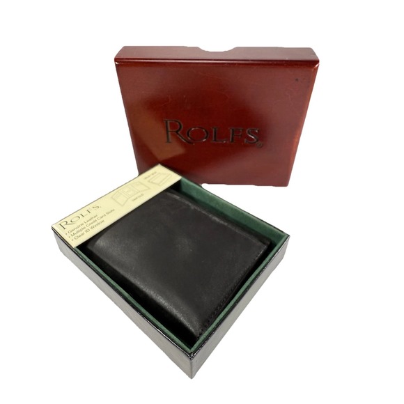 Rolfs Wallet Mens Trifold Genuine Leather Multiple Slots Valet Box Gift New - Picture 1 of 7